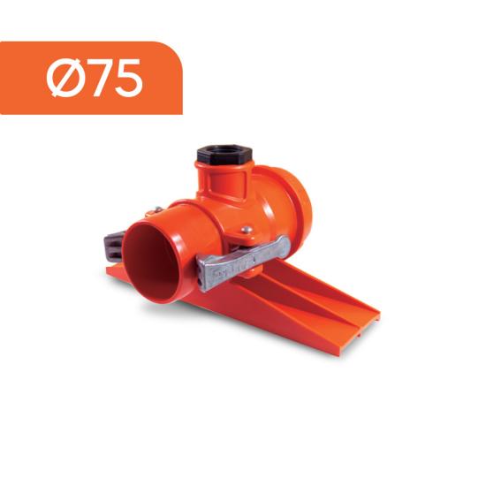 Akplas - Ø75 Boru Ayağı Mandallı Abot Ak - Hızlı Bağlantı Elemanları -Yağmurlama Sulama Boruları Ek Parçaları