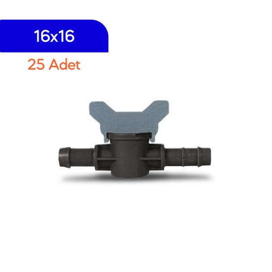 Akplas – Tarım Sulama- Conta Çıkışlı Kurtağzı Mini Vana- 16*16 25 Adet