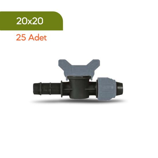 Akplas - Kurtağzı Somonlu Mini Vana - Damla Sulama Sistemi Parçası 20*20 25 Adet
