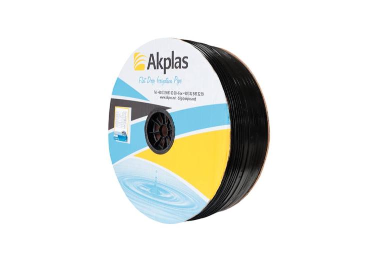 Akplas – Yassı Damlama Sulama Borusu- Ø22 8 Mil 1.6 Lt 030cm Aralıklı Enerji Ak 1800 Metre
