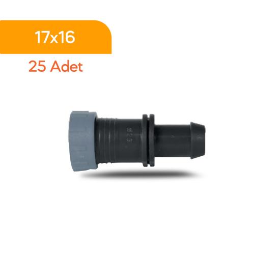 Akplas - Tarım Sulama Sistemleri-Yüzüklü Çıkış Nipeli 17*16