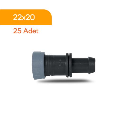 Akplas - Tarım Sulama Sistemleri-Yüzüklü Çıkış Nipeli 22*20 25 Adet