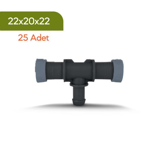 Akplas - Tarım Sulama Sistemleri-Yüzüklü Çıkış Te 22*20*22 25 Adet