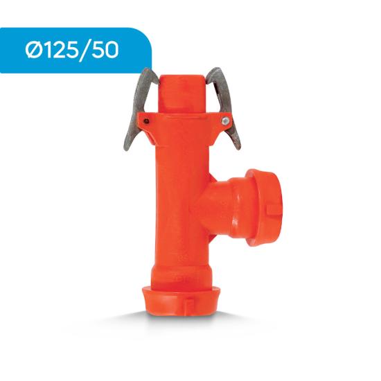 Akplas - Ø125/50 Mandallı Te Ak - Yağmurlama Sulama Sistemi Boru ve Ek Parçaları