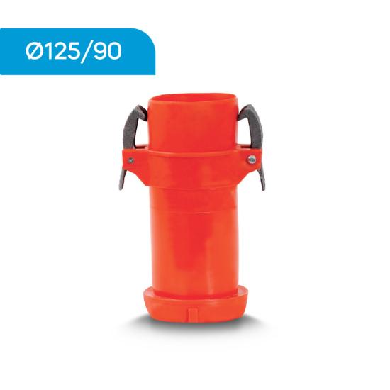 Akplas – Ø125/90 Mandallı Redüksiyon Ak - Yağmurlama Sulama Sistemi Ek Parçası