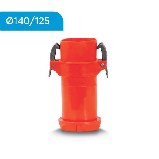 Akplas – Ø140/125 Mandallı Redüksiyon Ak - Yağmurlama Sulama Sistemi Ek Parçası