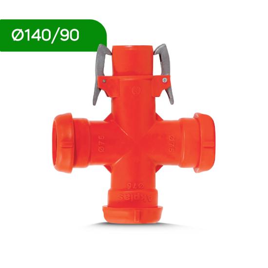 Akplas - Yağmurlama Sulama Sistemleri - Ø140/90 Mandallı İstavroz - Boru Bağlantı Parçası