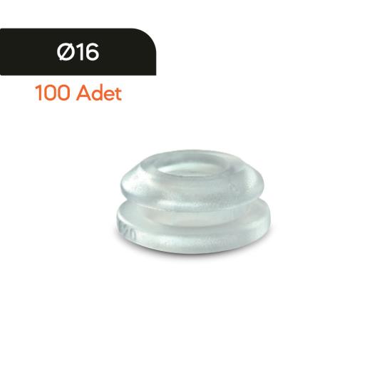 Akplas - Kanallı–Şeffaf-Boru Bağlantı-Contası Ø 16 100 ADET