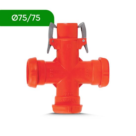 Akplas - Yağmurlama Sulama Sistemleri - Ø75/75 Mandallı İstavroz - Boru Bağlantı Parçası