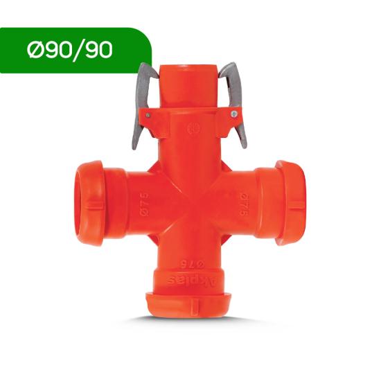 Akplas - Yağmurlama Sulama Sistemleri - Ø90/90 Mandallı İstavroz - Boru Bağlantı Parçası